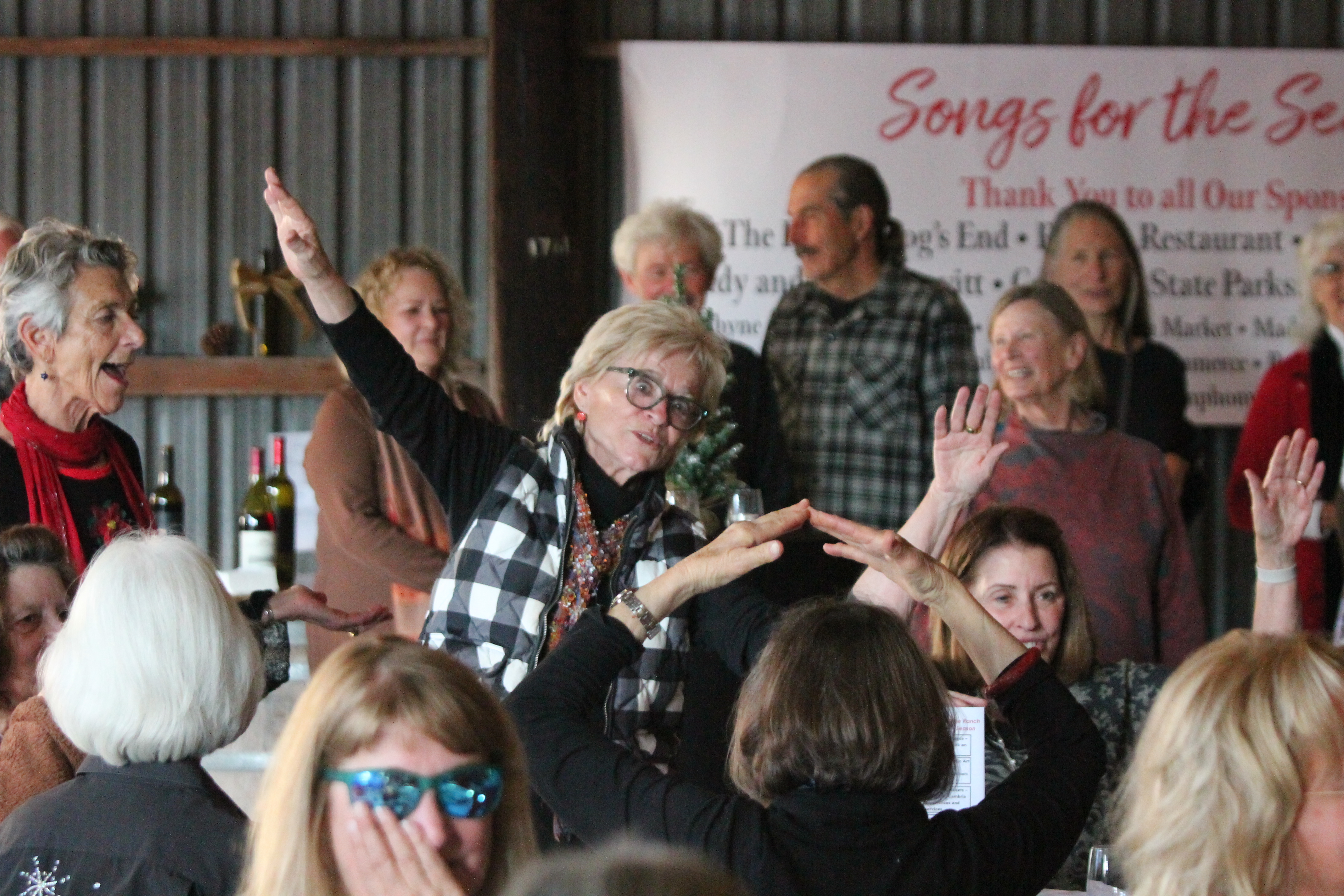 People singing Twelve Days of Christmas